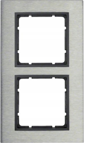 Berker B7 ušľachtilá oceľ/antracit rámček 2