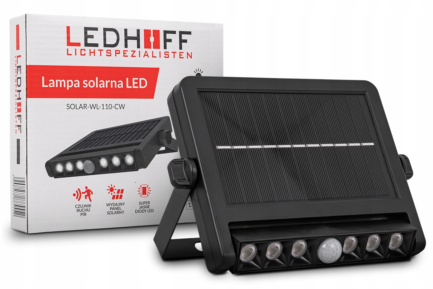 

Lampa solarna z czujnikiem ruchu i zmierzchu Led