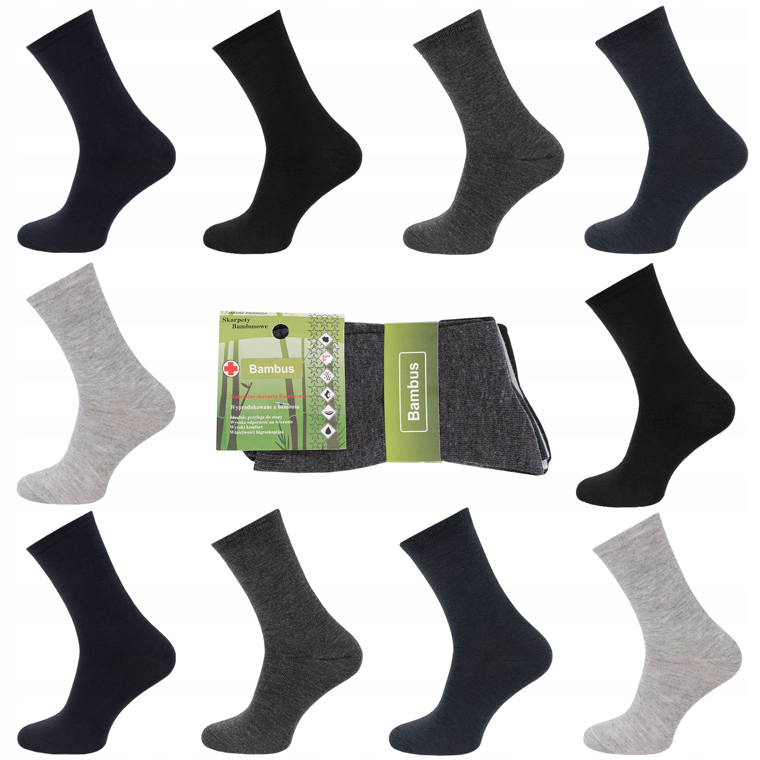

10x Skarpety Bambusowe Męskie MIX 39-42