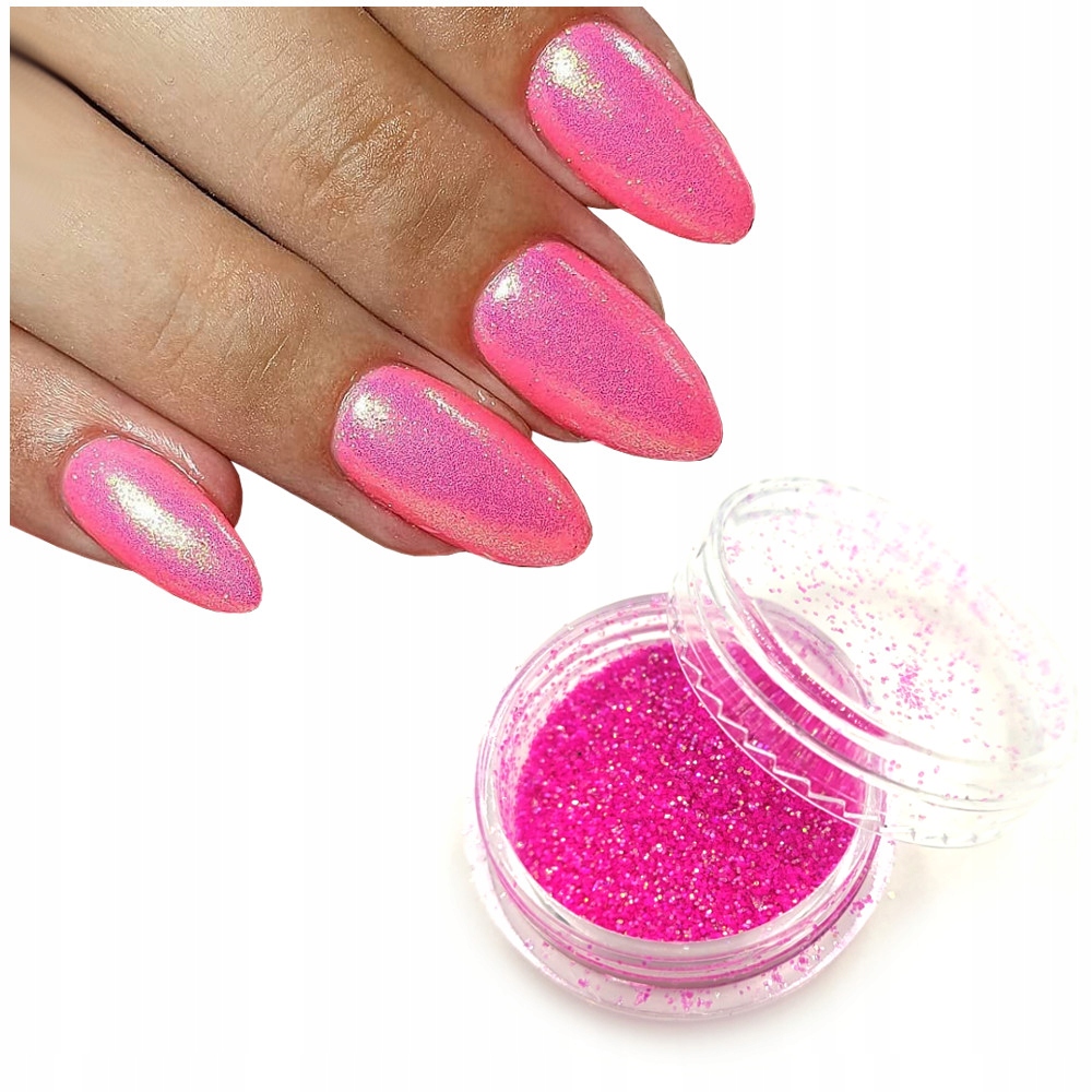 PYŁEK DO ZDOBIENIA PAZNOKCI EFEKT SYRENKI CIEMNY RÓŻOWY