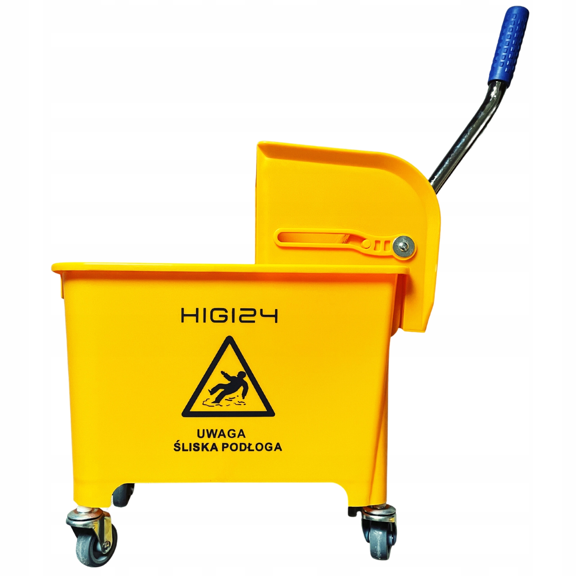 Wózek do sprzątania jednowiaderkowy z prasą Kentucky 20L żółty HIGI24 Kod producenta 484735