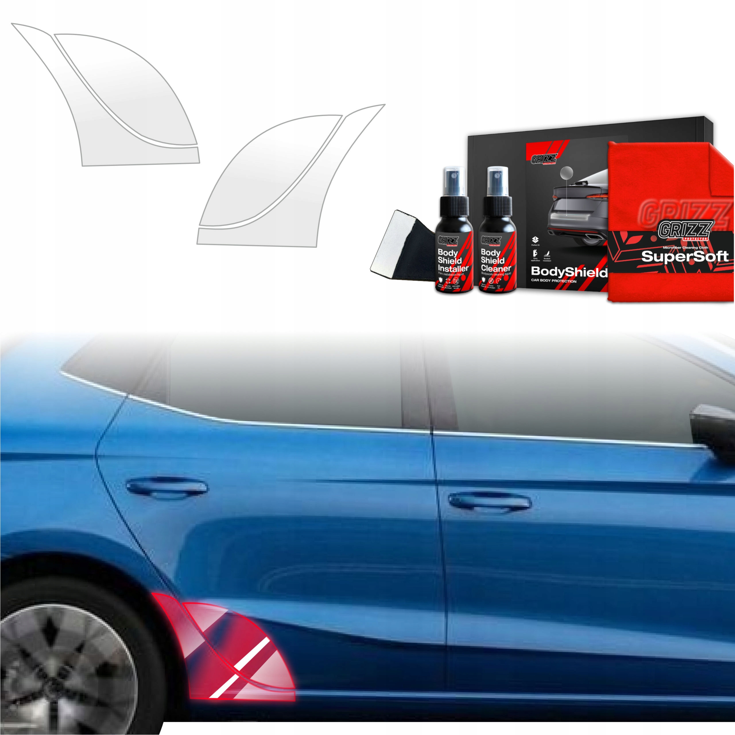4v1 Fólie Ppf na podběhy kol pro Seat Ibiza (2021-2025) Grizz
