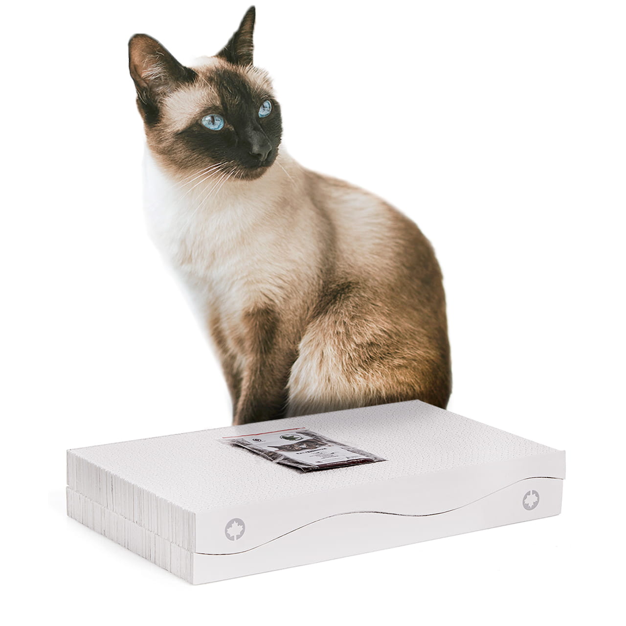 Levně Scratch 2 v 1 Škrabadlo pro kočky Canadian Cat White Edition Bílé