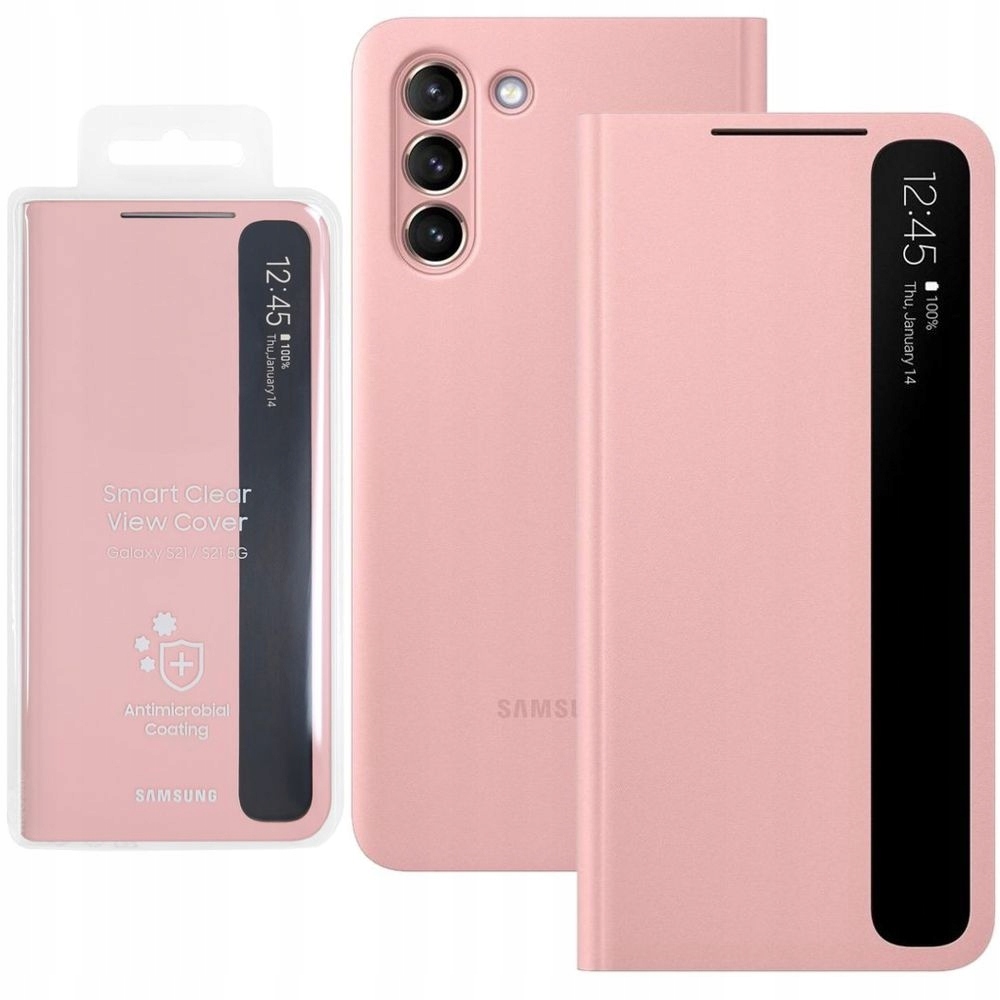 

Etui Smart Clear View Cover Pink do Galaxy S21 5G