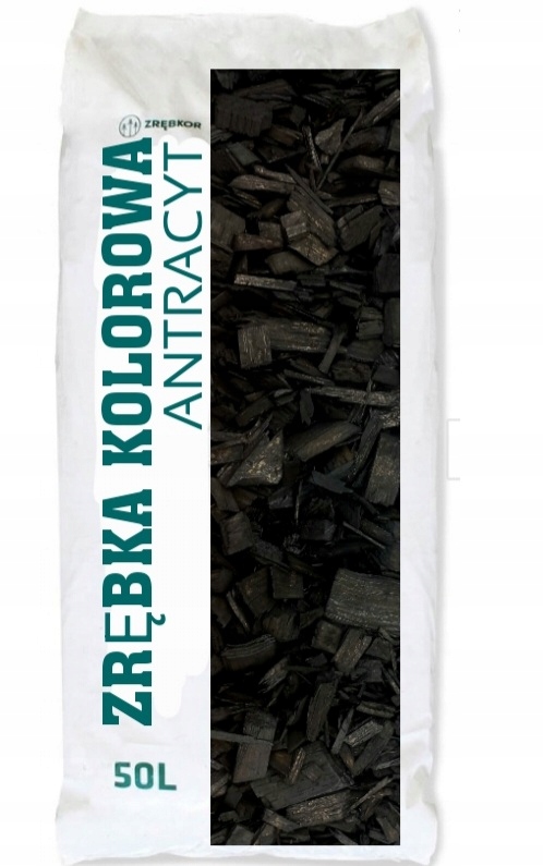 CZARNE ZRĘBKI OZDOBNE KORA KOLOROWA 50L DEKORACYJNA