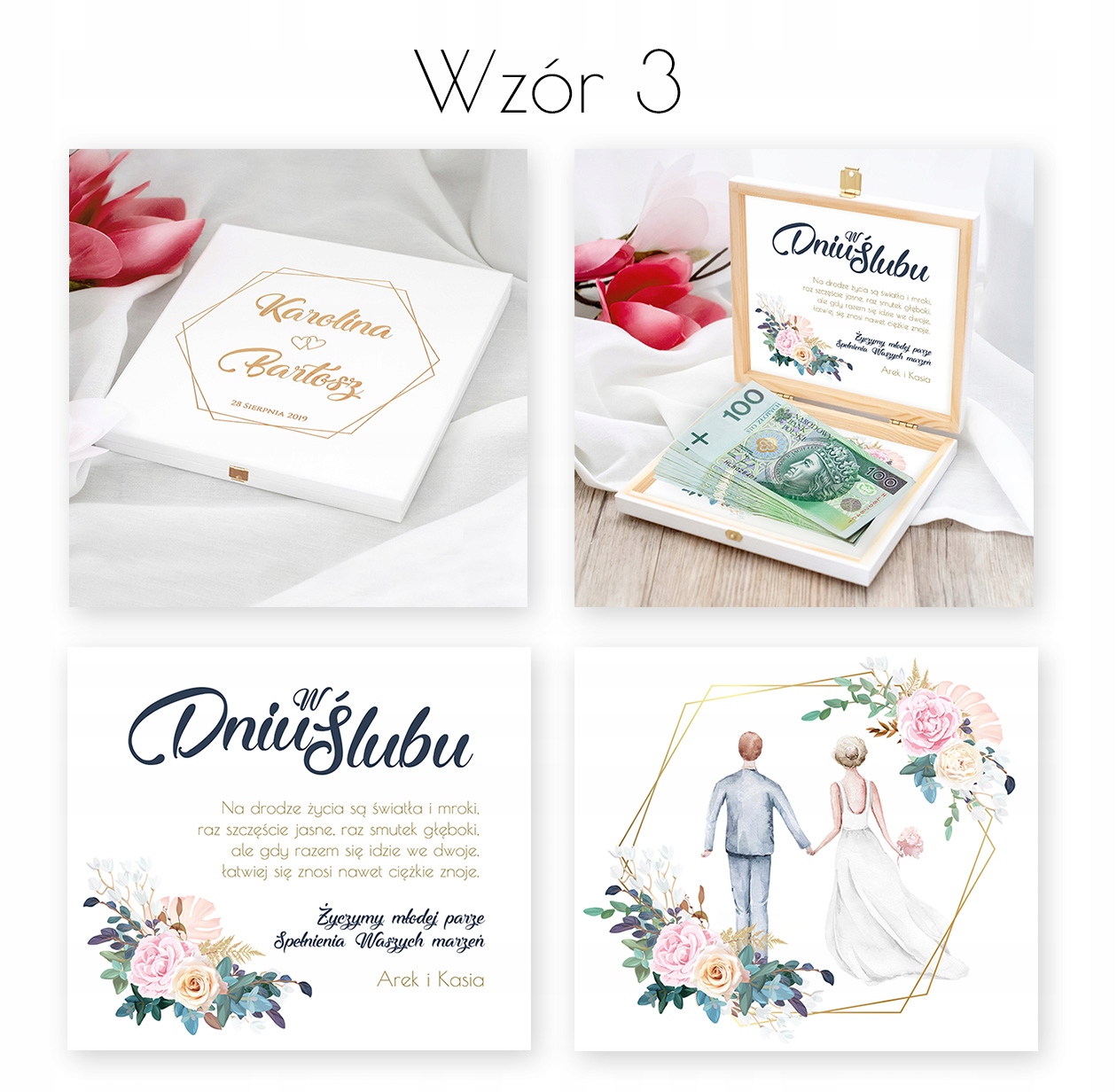 PEREZENT NA ŚLUB PUDEŁKO NA PIENIĄDZE KARTKA NA ŚLUB KASETKA NA PIENIĄDZE Szerokość produktu 15 cm