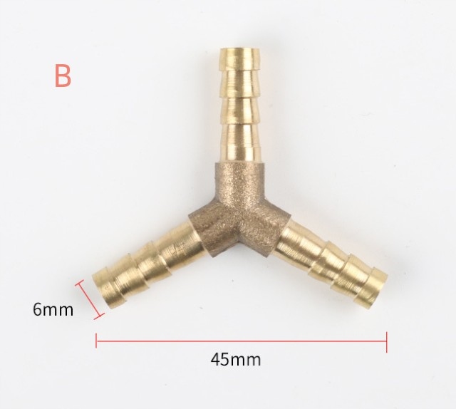 20Szt Mosiężny trójnik 6mm Numer katalogowy części ST-6MM-20PCS
