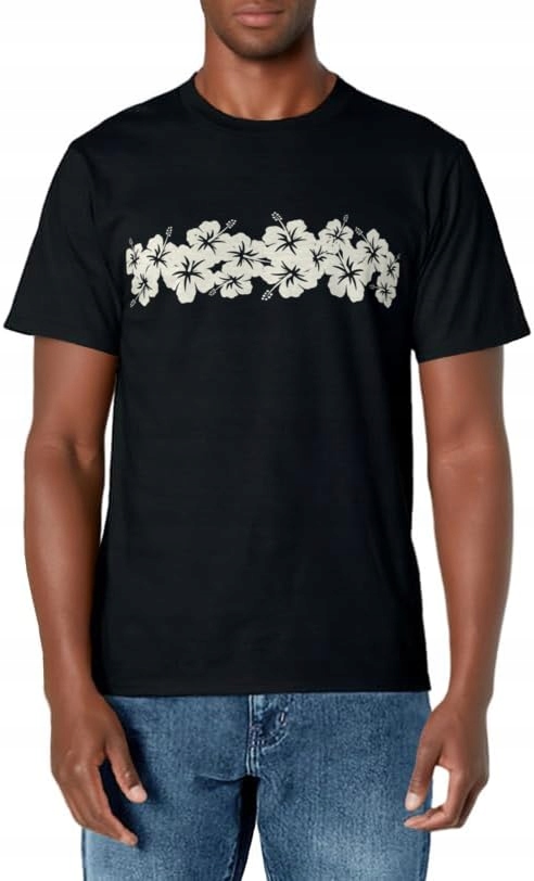 Surfer Style Vintage Floral | Hibiscus Flower Row 1970s T-Shirt