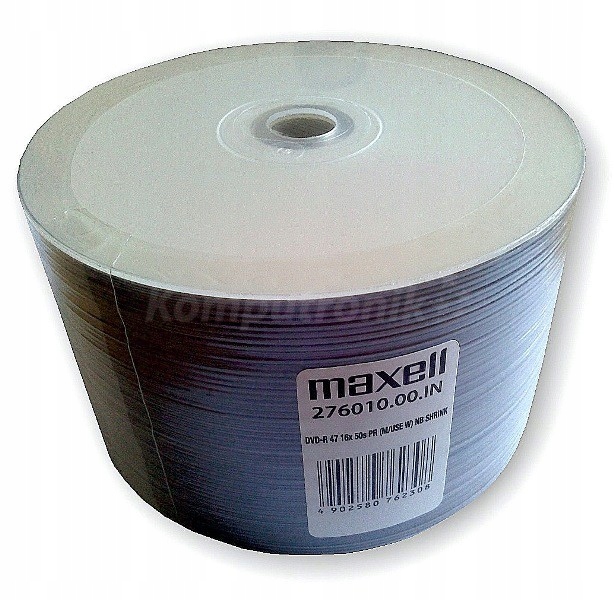 Płyta DVD Maxell DVD-R 4,7 GB 50 szpindel PRINT