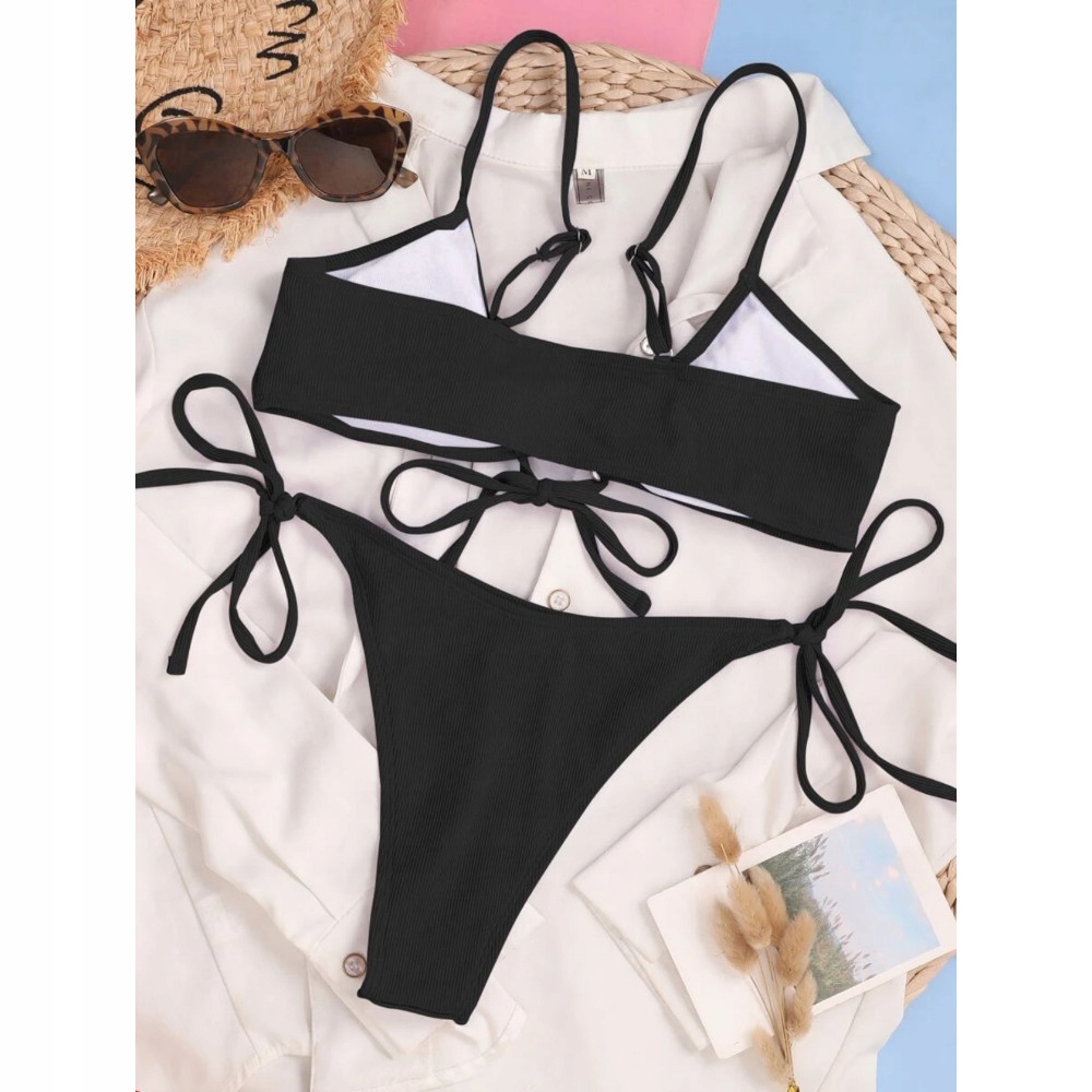 STRÓJ KĄPIELOWY DWUCZĘŚCIOWY SEKSOWNY KOSTIUM DAMSKI BIKINI WIĄZANIE BOHO M Płeć kobieta