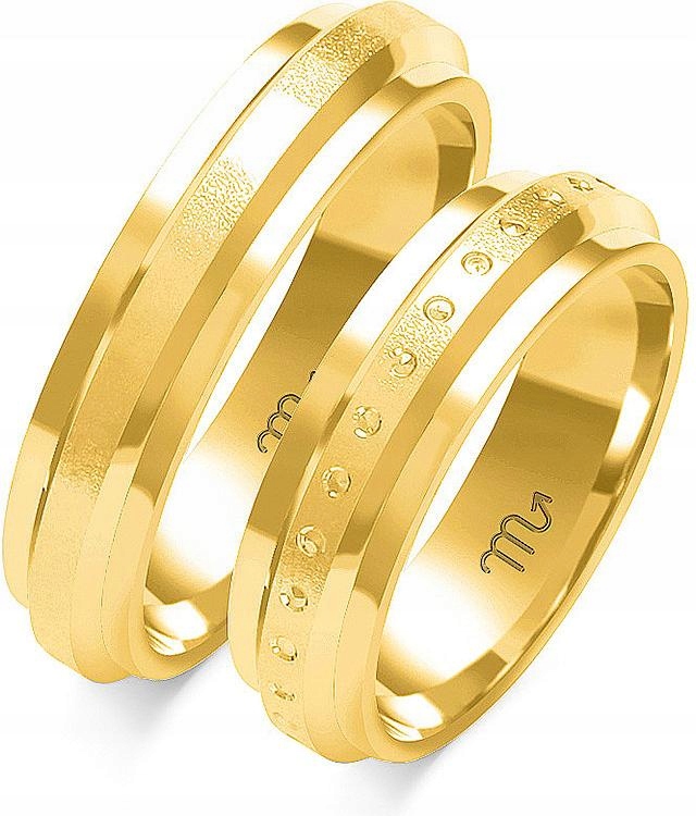 Zlaté svatební snubní prsteny jemné 14K 585 r 35 36 37 elegantní model dárek