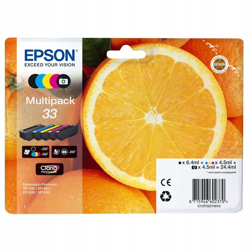 Epson cartridge T3337 multipack(pomeranč)