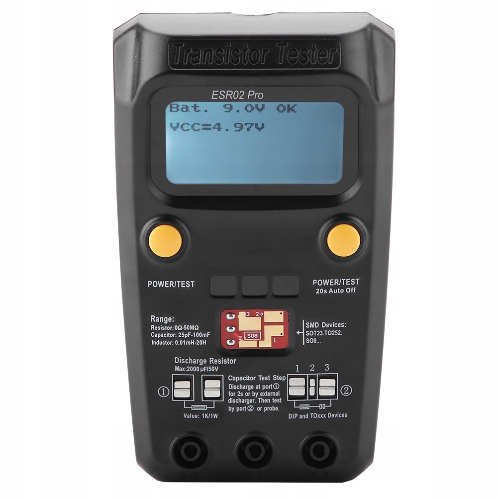 Bside ESR02 Digitální Tester Tranzistorů