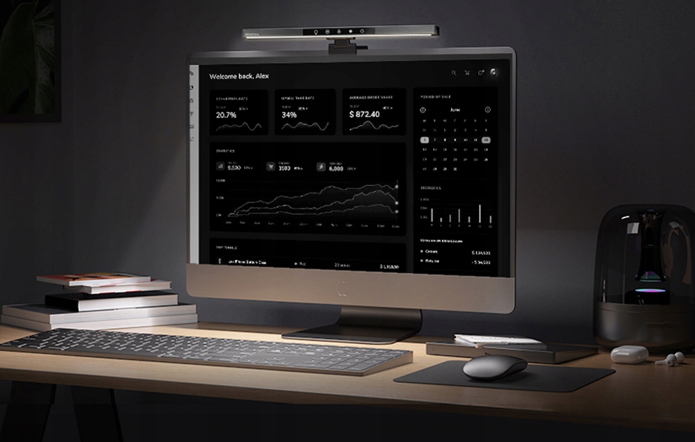 Blitzwolf BM-CS1 Lampka na Monitor Regulowana do Komputera Biurkowa LED RGB Rodzaj gwintu zintegrowane źródło LED