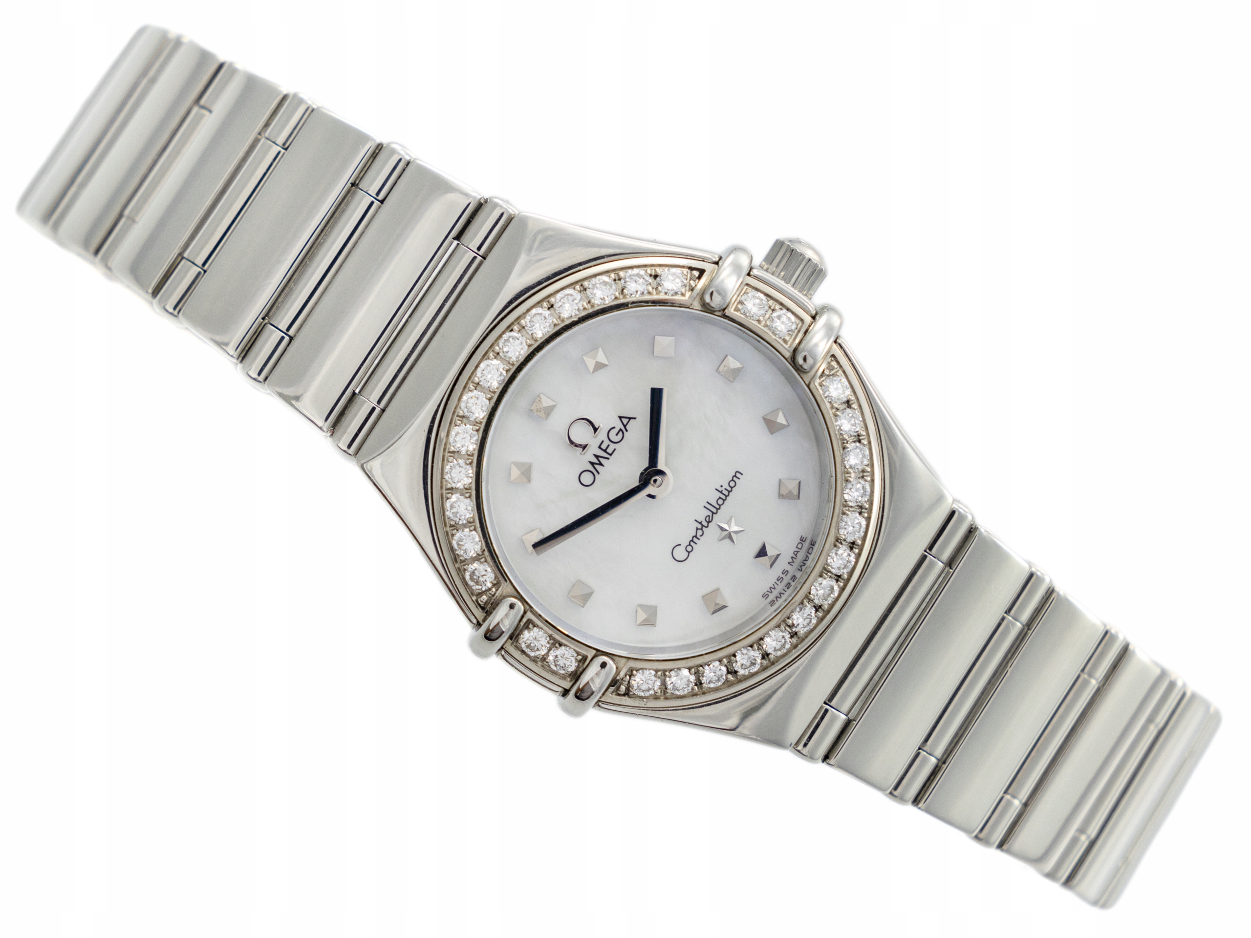 DAMSKA OMEGA CONSTELLATION MY CHOICE 23MM STAL/DIAMENTY KWARC REF
