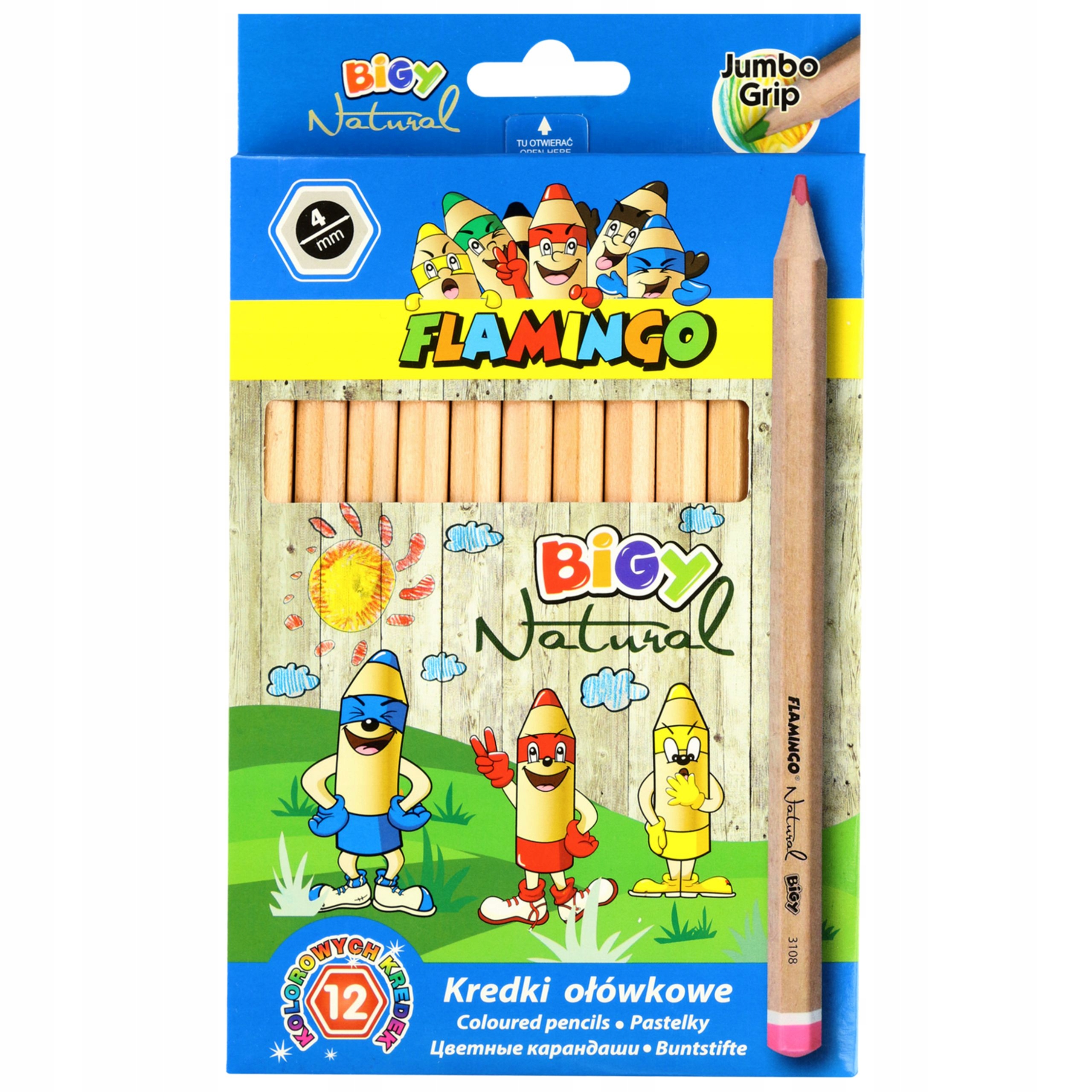 KREDKI 12KOL.JUMBO NATURAL