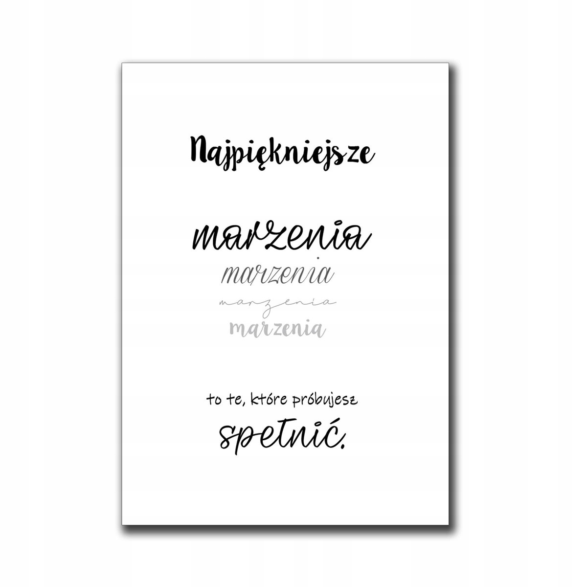 PLAKAT MOTYWACYJNY A3 SPEŁNIAJ MARZENIA