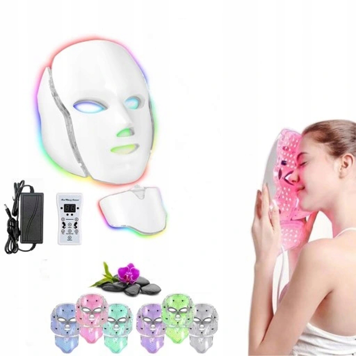 Profesionální Maska Na Obličej Fotonová Terapie Světlem Pro Odstranění Akné