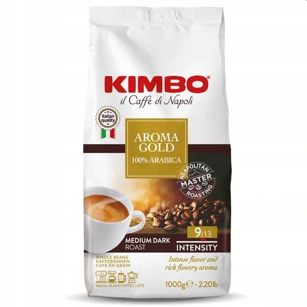 Kawa ziarnista Kimbo Aroma Gold 100% Arabika 1KG