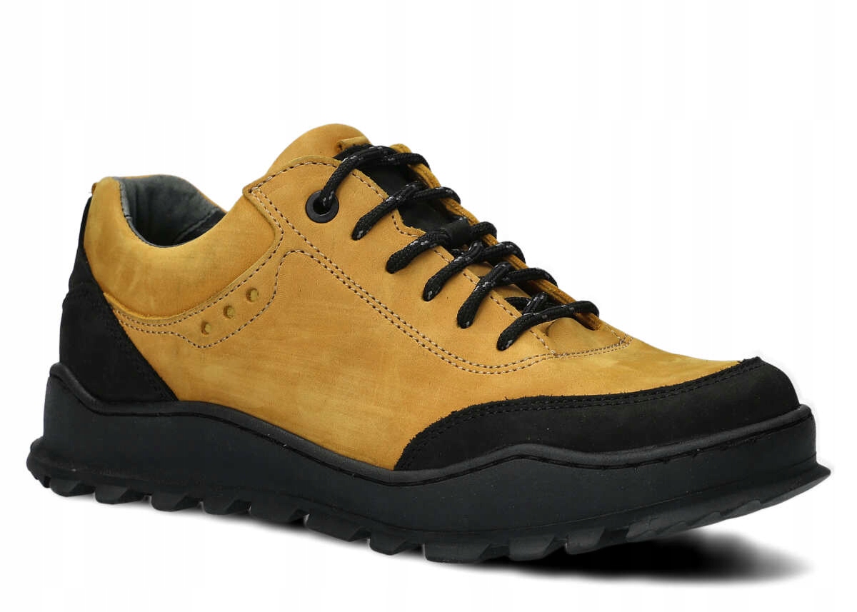 NAGABA 0521 ŻÓŁTY CRAZY - PÓŁBUT TREKKINGOWY DAMSKI - ROZMIAR 38