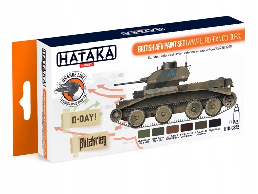 Sada Barev HTK-CS22 British Afv paint set (WW2 European colors)