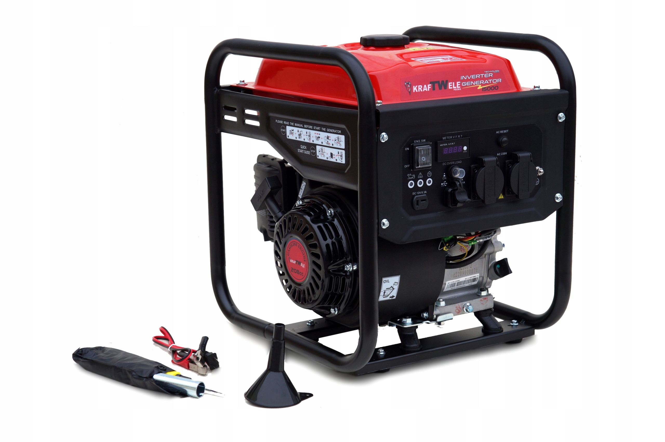 Jednofázový přenosný generátor KrafTWele 4800 W benzín