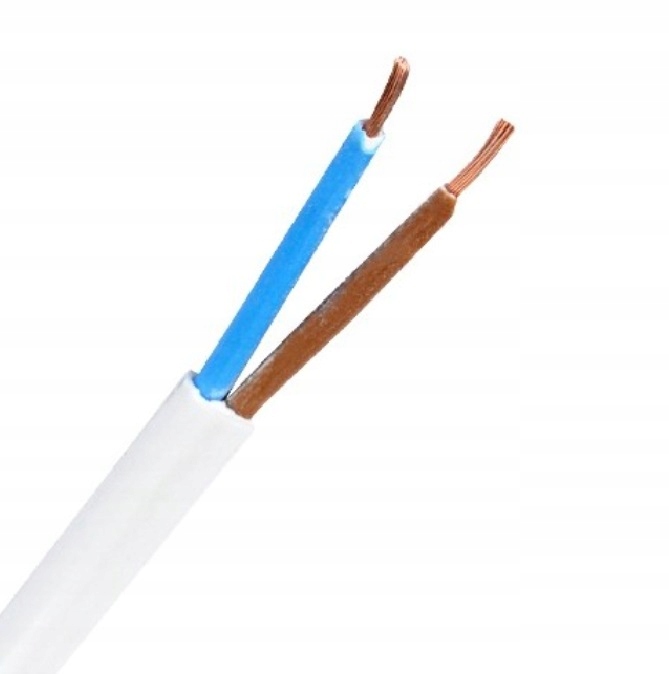  /><h2>Przewód do odbiorników ruchomych i przenośnych, o izolacji i powłoce polwinitowej.</h2><p><b>☀️Zalecane zastosowanie w pomieszczeniach domowych, kuchniach, biurach; do urządzeń gospodarstwa domowego, również pomieszczeniach wilgotnych; w średnich warunkach pracy gdzie ryzyko uszkodzenia mechanicznego oraz narażenia mechanicznego są małe, np. pralki, wirówko-suszarki, lodówki.</b></p><p><b>☀️Może być stosowany do urządzeń kuchennych i grzewczych , pod warunkiem, że nie ma niebezpieczeństwa zetknięcia z gorącymi elementami i nie jest poddany promieniowaniu.</b></p><p><b>☀️Nie nadaje się do stosowania w instalacjach zewnętrznych na otwartym powietrzu, w budynkach przemysłowych lub rolniczych, do przenośnych narzędzi, z wyjątkiem domowych.</b></p><p><b>Dane techniczne:</b></p><p>✅Liczba żył: <b>2</b></p><p>✅Znamionowy przekrój żyły: <b>0,75 mm²</b></p><p>✅Dopuszczalna temperatura kabla dla połączeń ruchomych od: <b>-40°C do </b><b>70°C</b></p><p>✅Identyfikacja żył: <b>Kolor</b></p><p>✅Kolor izolacji: <b>Biały</b></p><p>✅Rodzaj przewodu: <b>płaski</b></p><p>✅Izolacja żyły: <b>PVC</b></p><p>✅Klasa żyły: <b>Klasa 5 = giętki</b></p><p>✅Materiał powłoki zewnętrznej: <b>PVC</b></p><p>✅Napięcie znamionowe U [V]: <b>300</b></p><p>✅Napięcie znamionowe U0 [V]: <b>300</b></p><p>✅Olejoodporne (zgodnie z EN 60811-2-1): <b>nie</b></p><p>✅Żyła ochronna: <b>nie</b></p><img src=