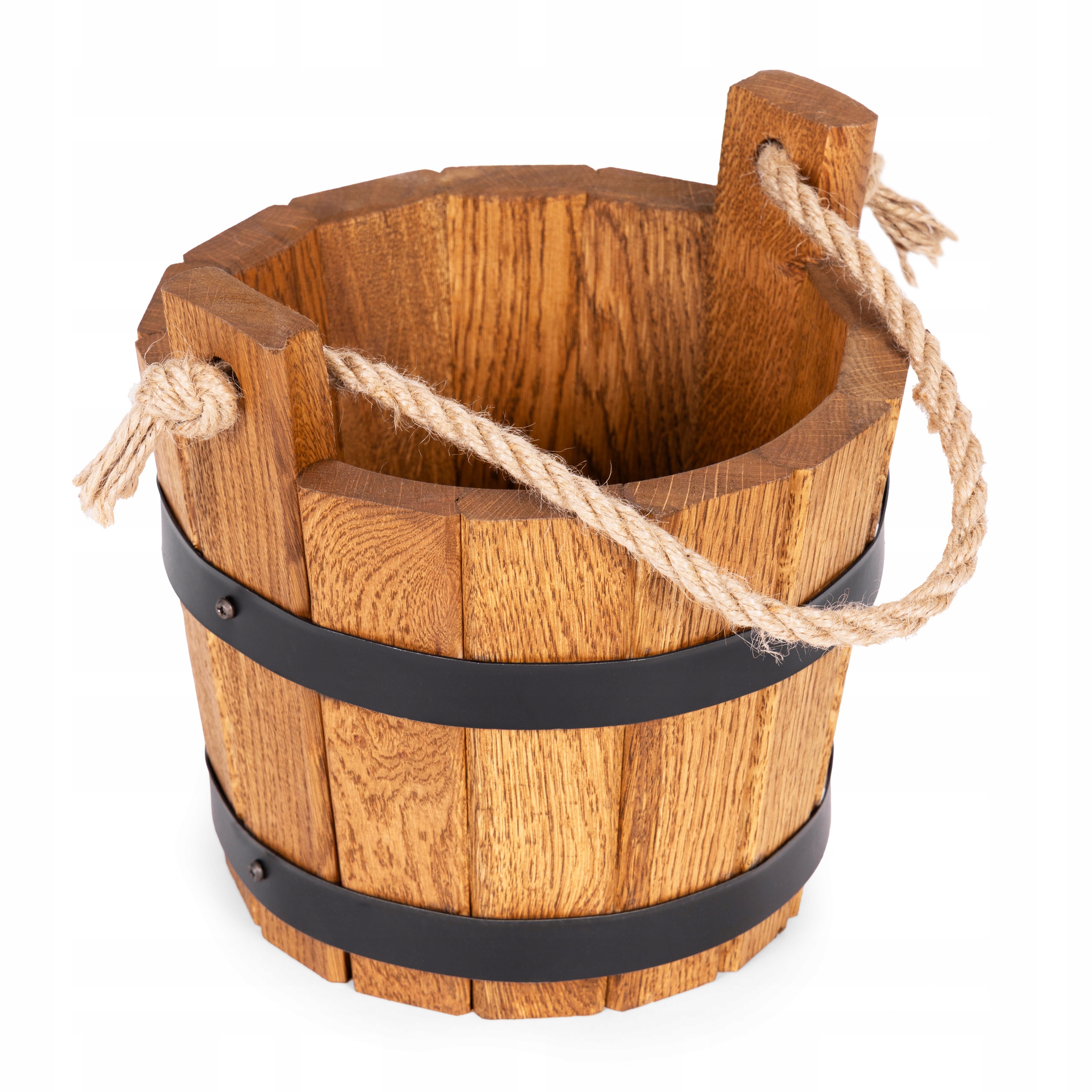 Cebrzyk 35xH35 Veľké Dubové Vedro Ozdobné Vedro Z Dreva Do Studne