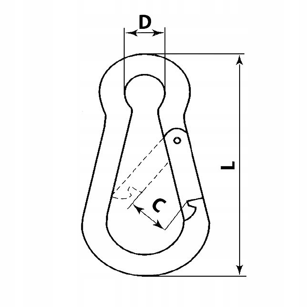Karabińczyk strażacki 6 mm ocynkowany Marka Sigmet