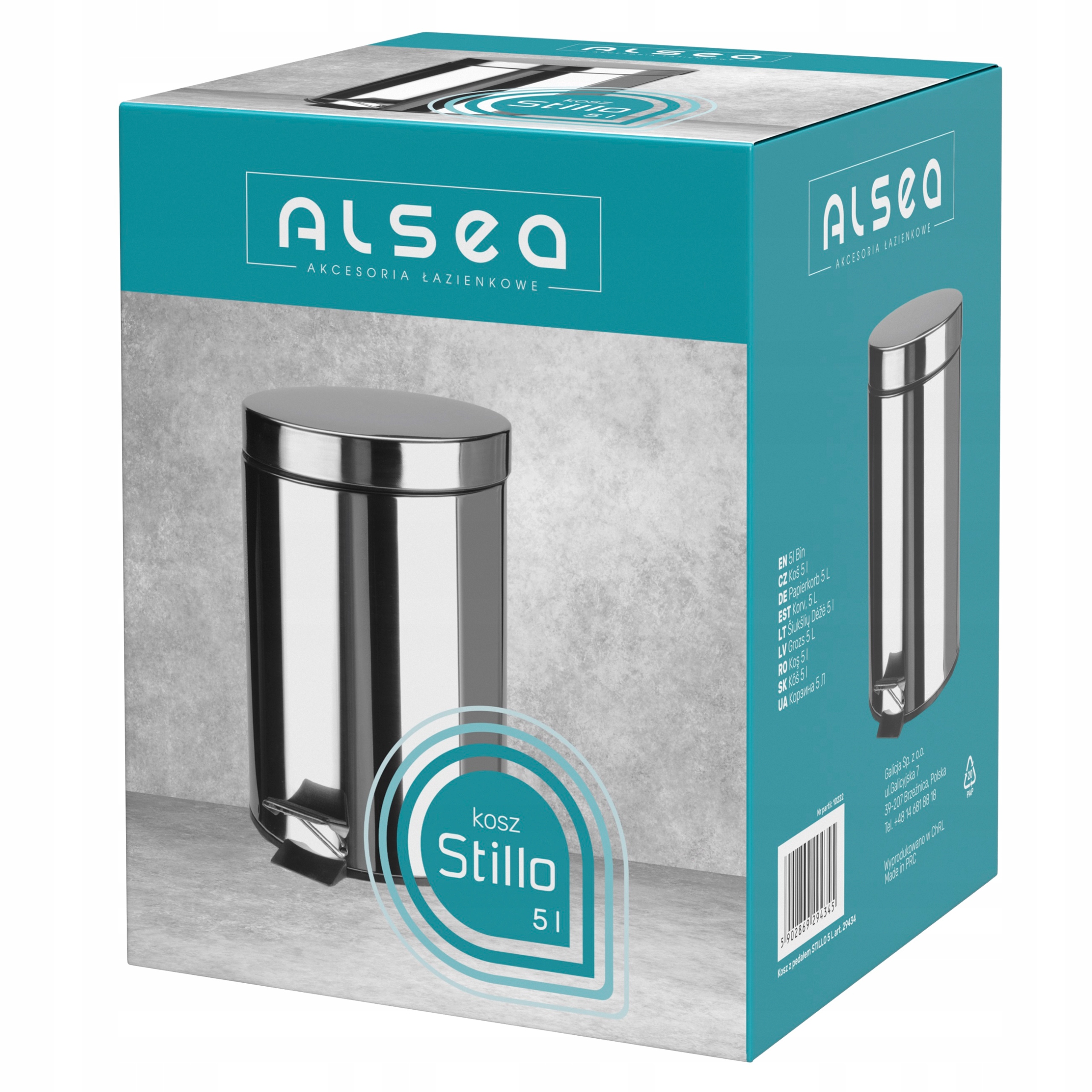 

Kosz Na Śmieci Z Pedałem Okrągły 5 Litrów