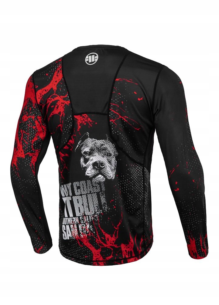 Męski Longsleeve Pitbull Treningowy Mesh Performance Pro plus Blood Dog II