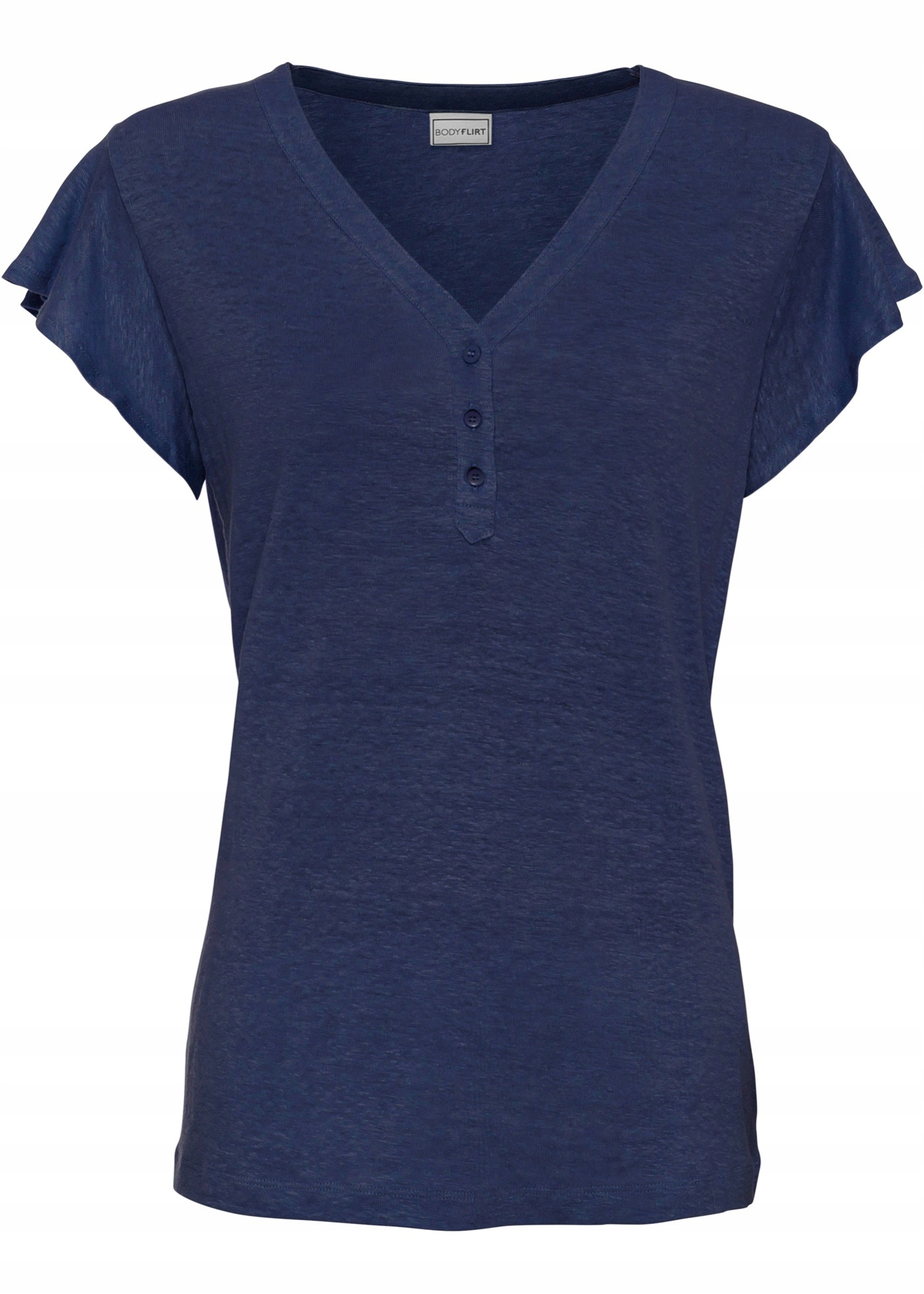 

J445 Bpc Shirt lniany z falbanami r.44/46