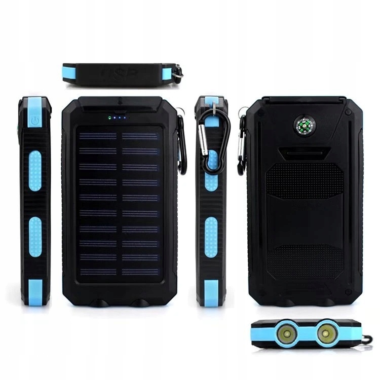 SURVIVAL POWERBANK SOLARNY 30000 WODOODPORNY Z LED Marka inna