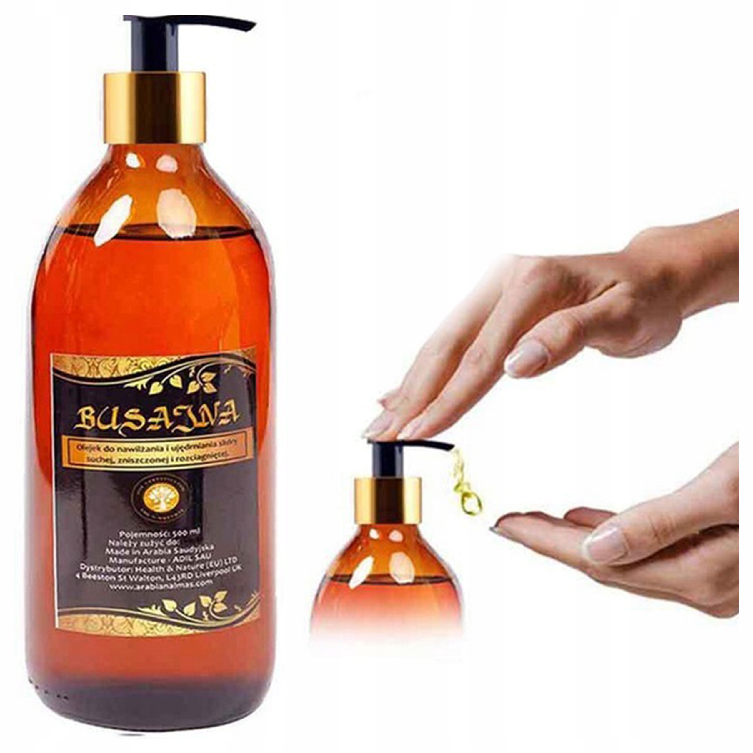 Busajna Olej 500 ML Zpevňuje A Hydratuje Suchou Nataženou Pokožku Pumpička