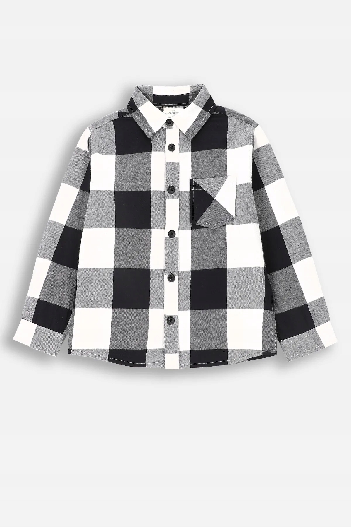 Chłopięca Koszula Biała W Kratę Długi Rękaw 110 Coccodrillo ZC4
