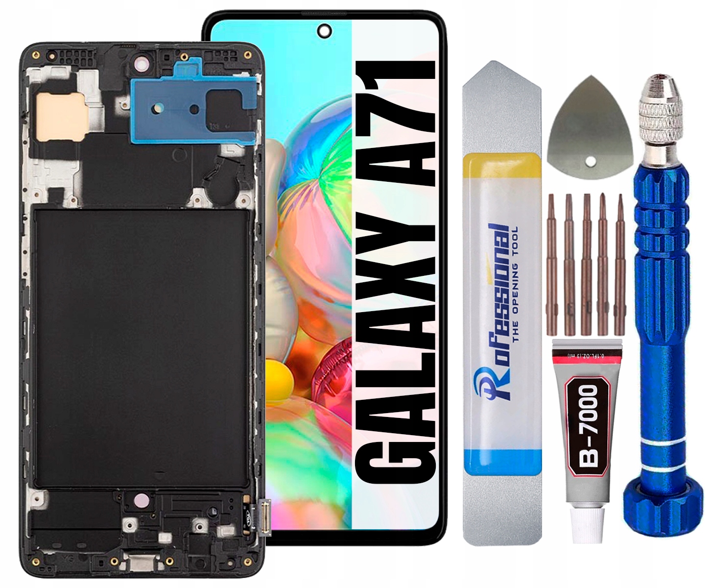 Displej Pro Samsung Galaxy A71 A715 Oled Plná Velikost 6,70 LCD Rámeček