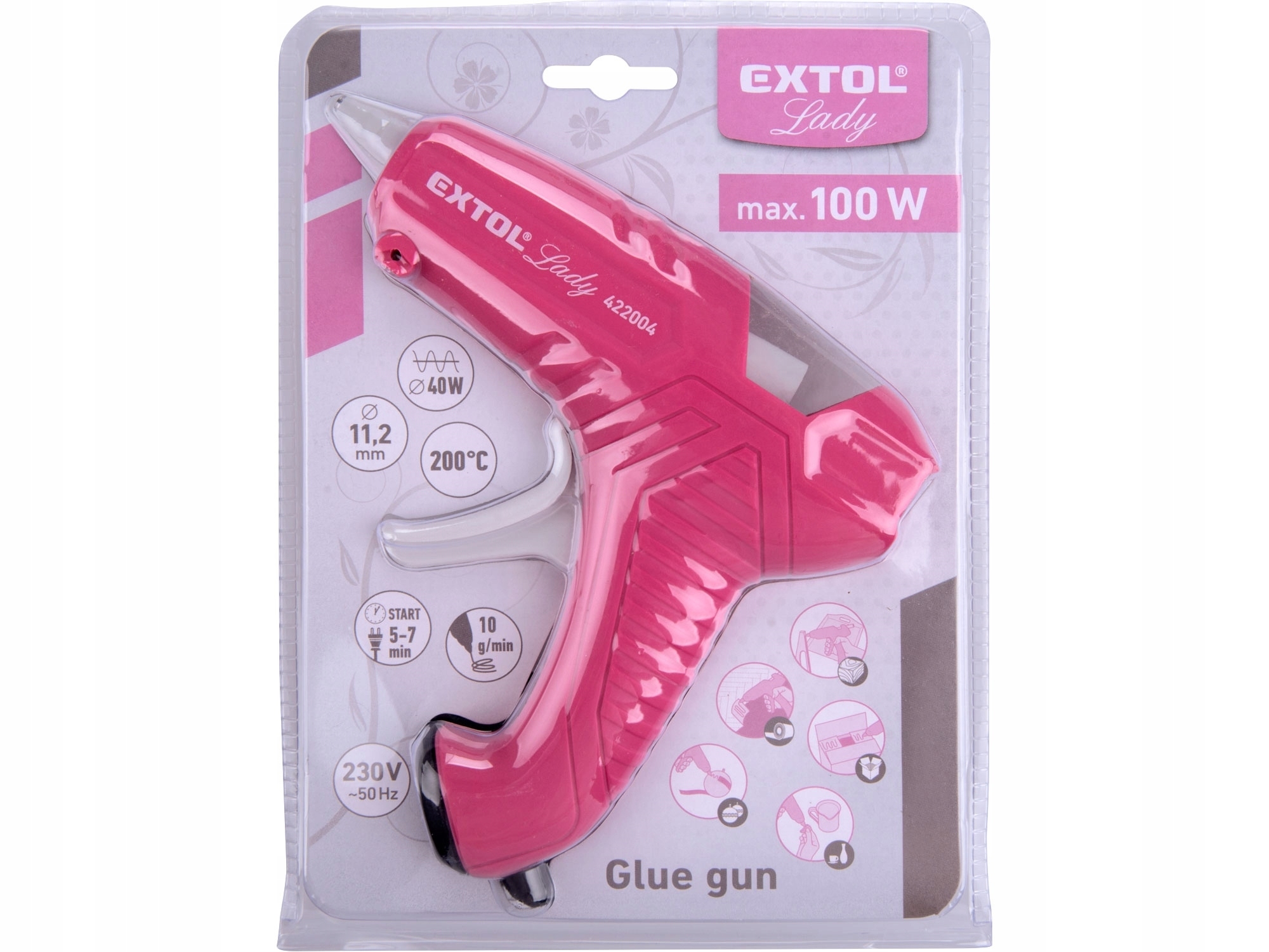 Pistolet do kleju Extol 422004 11 200 °C Marka Extol