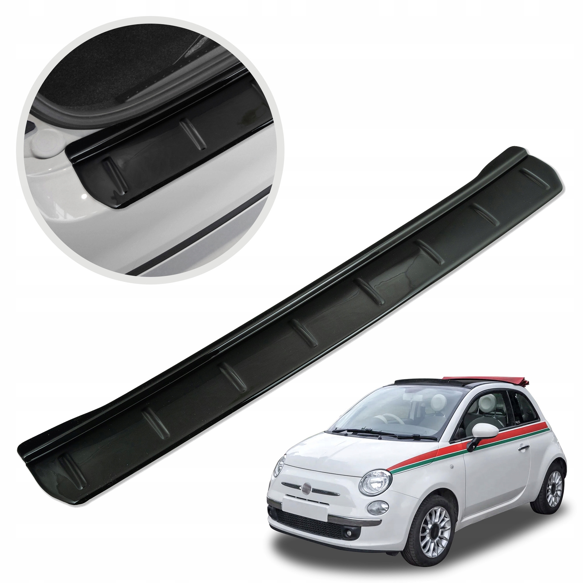 Ochranná lišta na zadný nárazník pre Fiat 500C I 2009- Kabriolet
