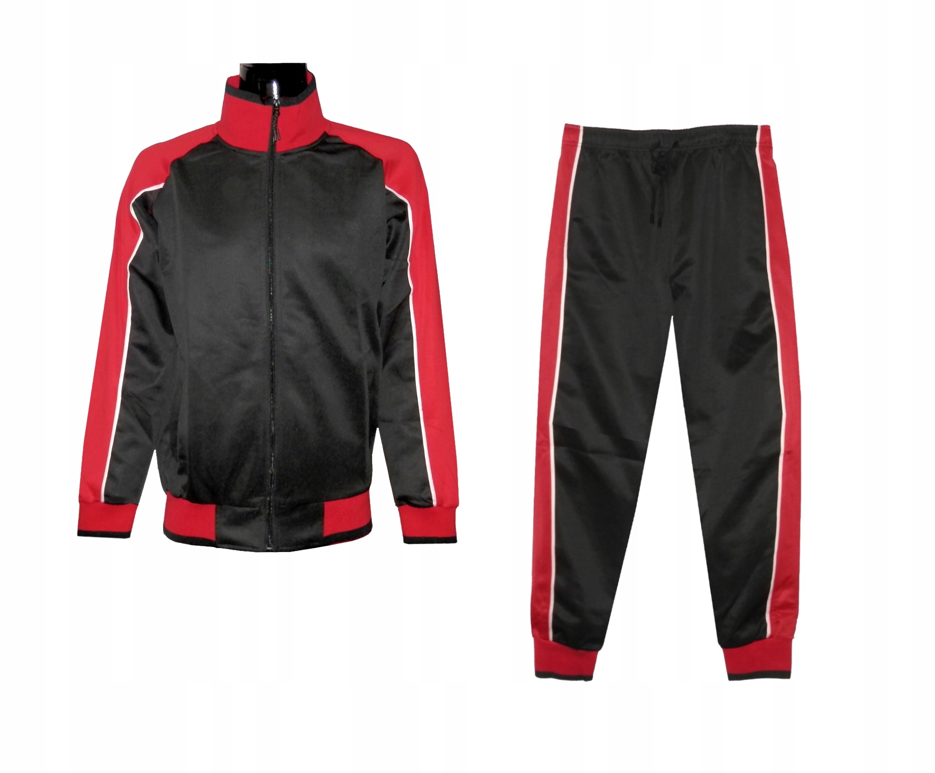 

Dres Męski Spodnie Bluza Czarny Czerwony r. M