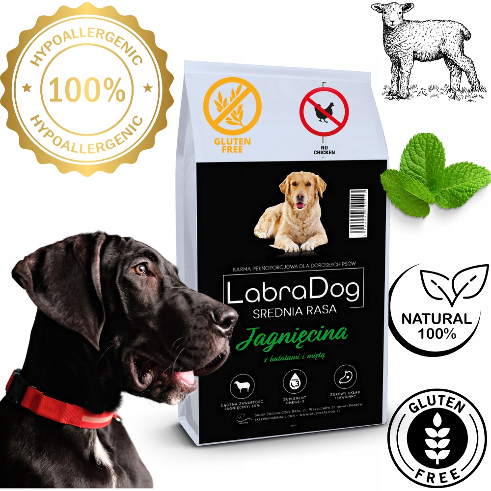 Levně LabraDog Superfood Hypoalergenní jehněčí bez obilovin a kuřecího masa 6 kg