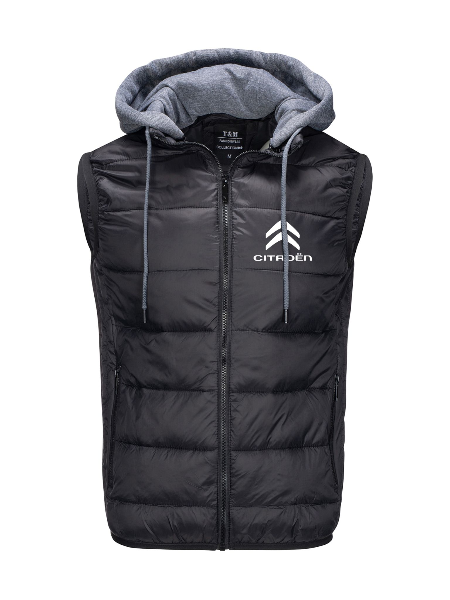 Pánská Prošívaná Vesta S Bunda Bez Rukávů Citroen, Černá, L