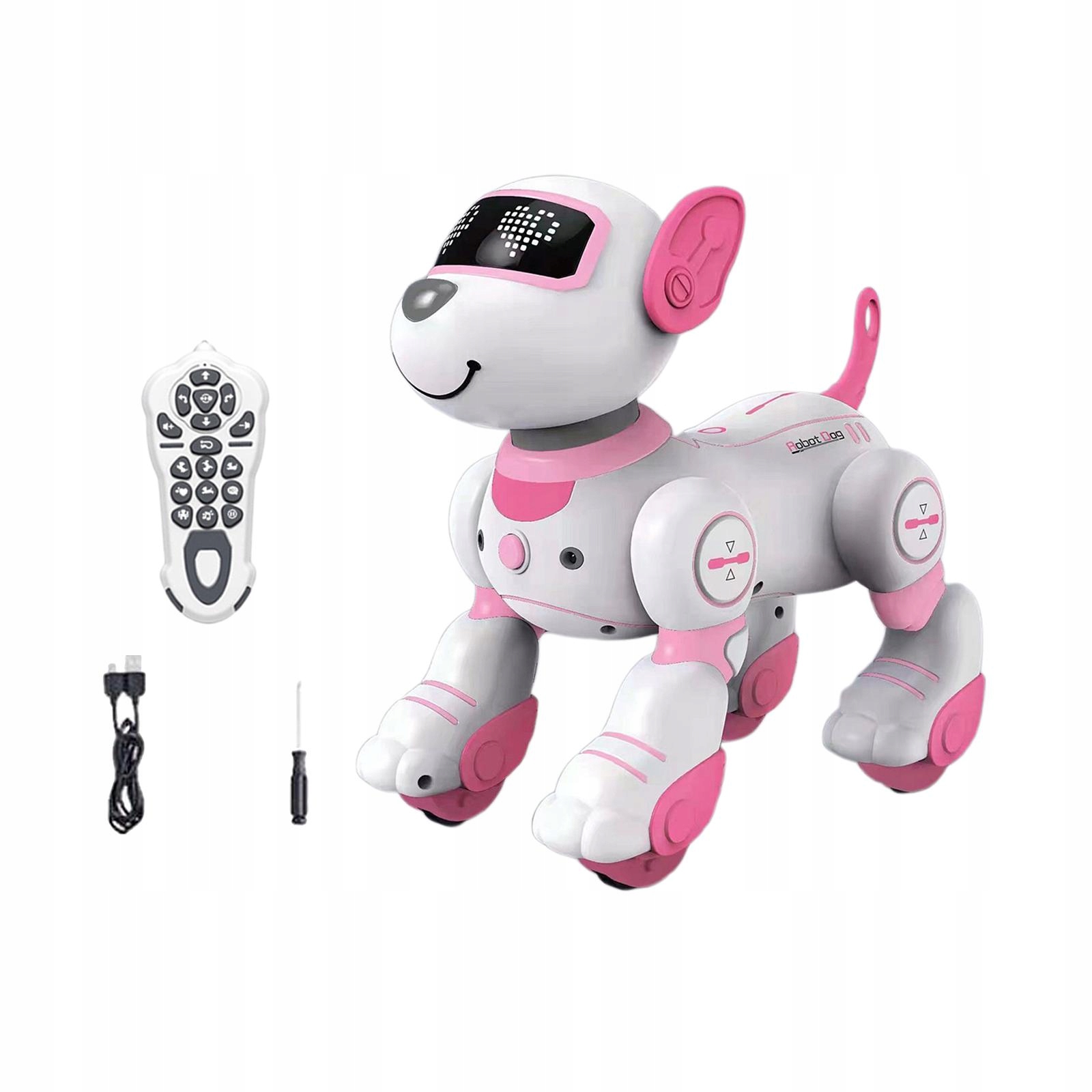 Cute Smart Robot Dog Toys Programable Interactive Play Remote Control Pink Funkcje czujnik dotykowy