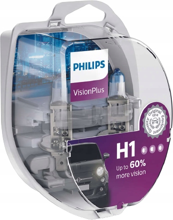 

Philips Żarówki H1 VisionPlus +60% Więcej Światła