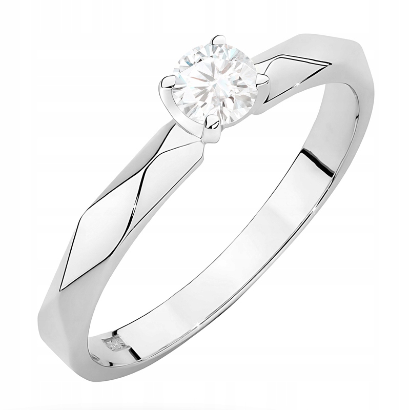 Krásný Zlatý Prstýnek 585 S Briliantem 0,15 ct