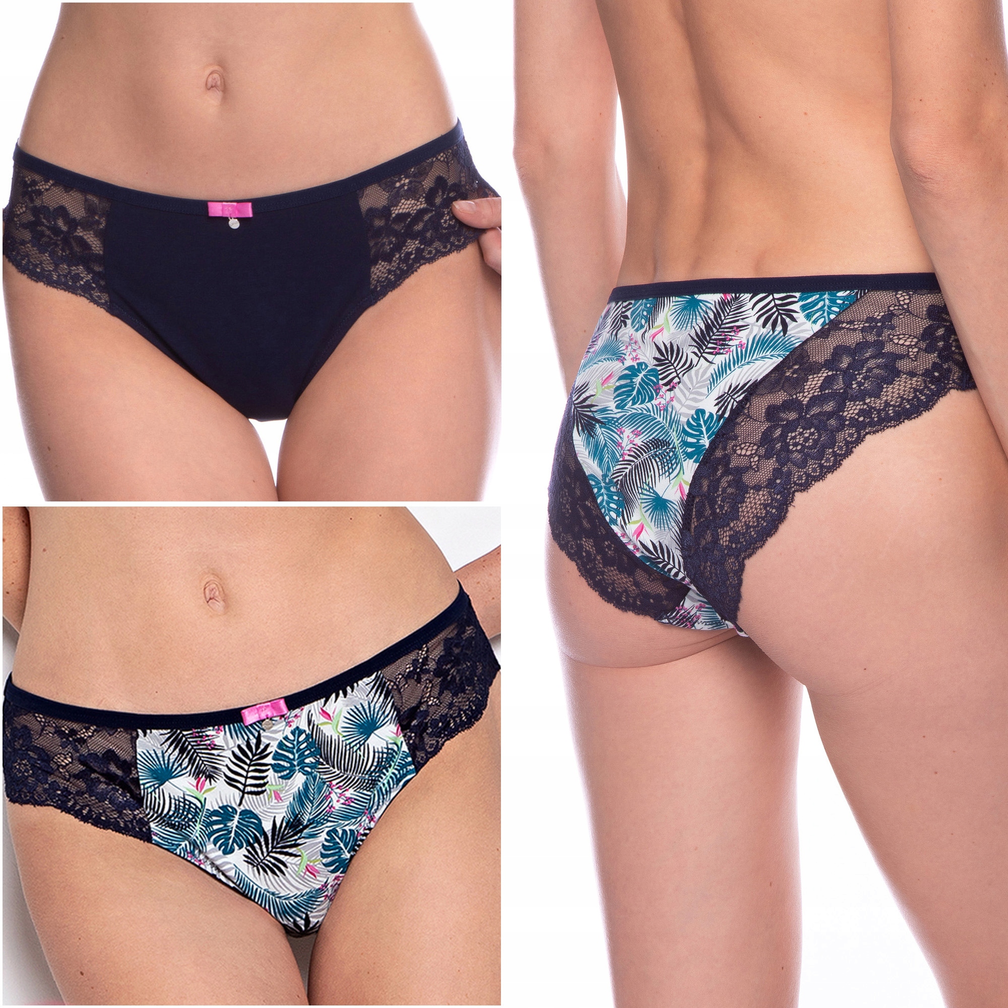 Dámské Kalhotky Lama Kalhotky Bikini Bavlněné 2-BALENÍ L-1553BI MIX L