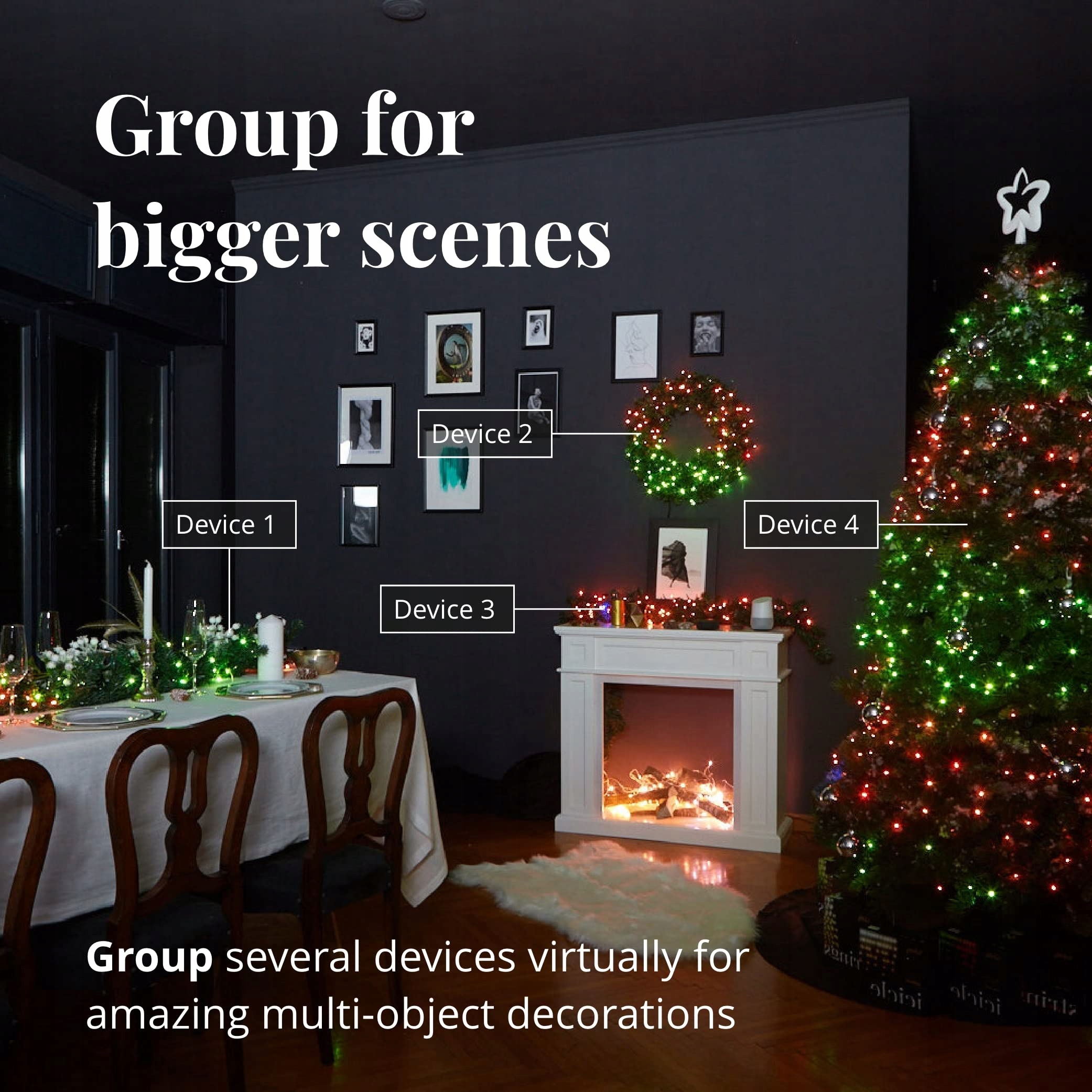 Twinkly Lampki Choinkowe Multicolor 400 Led Sterowane Telefonem IOS Android — miniatura 7
