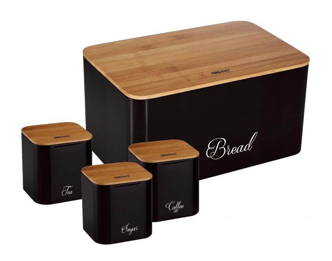 Bread Box set containers sugar, coffee, tea KH-1586
