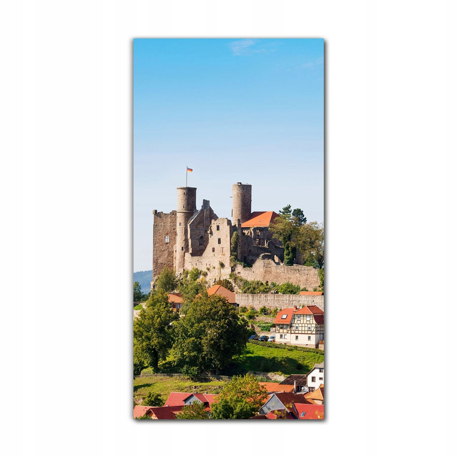 

Obraz szklany grafika do salonu 60x120 Ruiny zamku