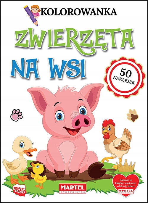 

Kolorowanka z naklejkami. Zwierzęta na wsi