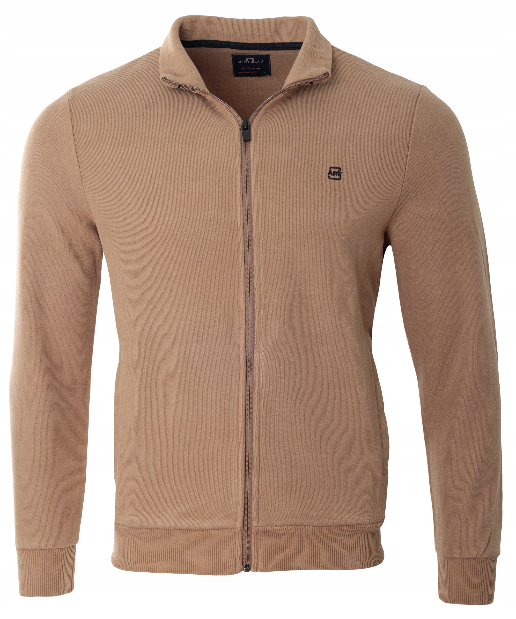 Pánská Rozepínací Mikina Svetr Se Zipem Hladká Turecká Velká Antracid Velikost 3XL